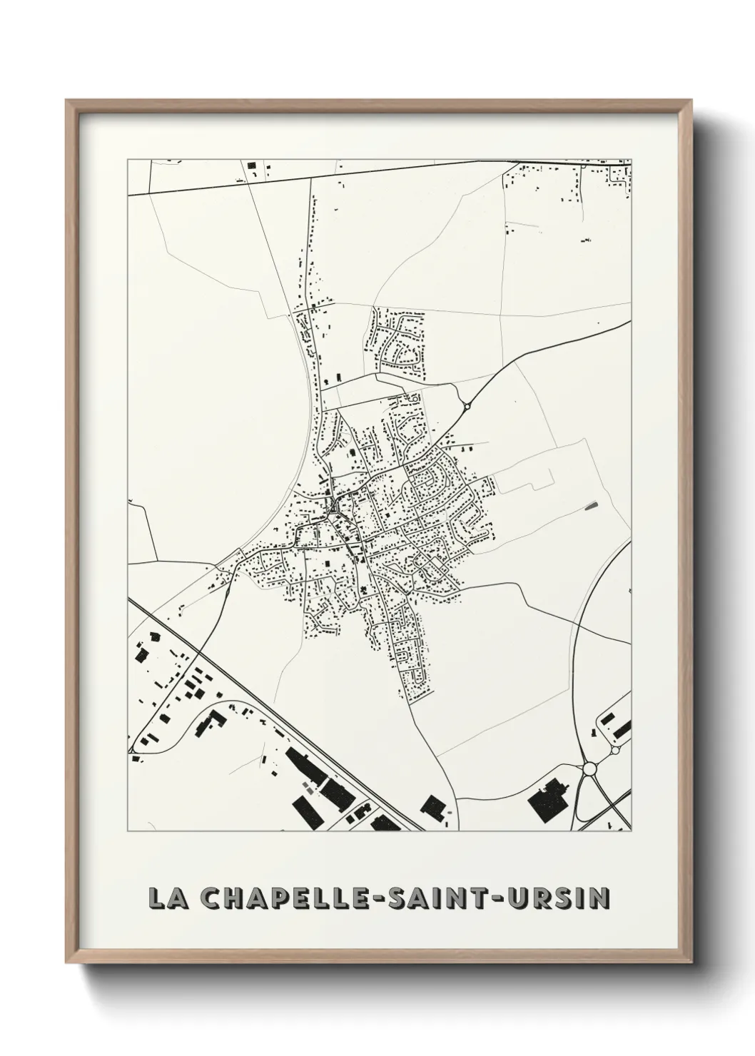 Un poster carteLa Chapelle-Saint-Ursin