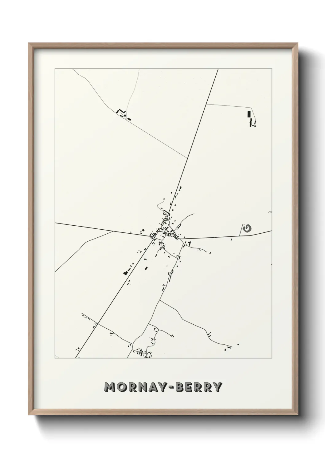 Une affiche de carte sur Mornay-Berry