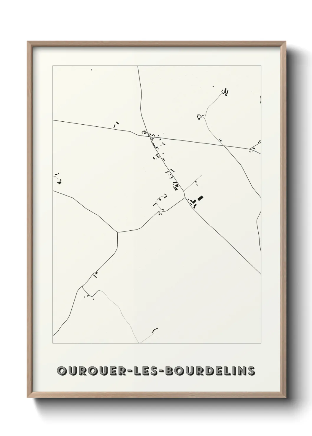 Une affiche de carte sur Ourouer-les-Bourdelins