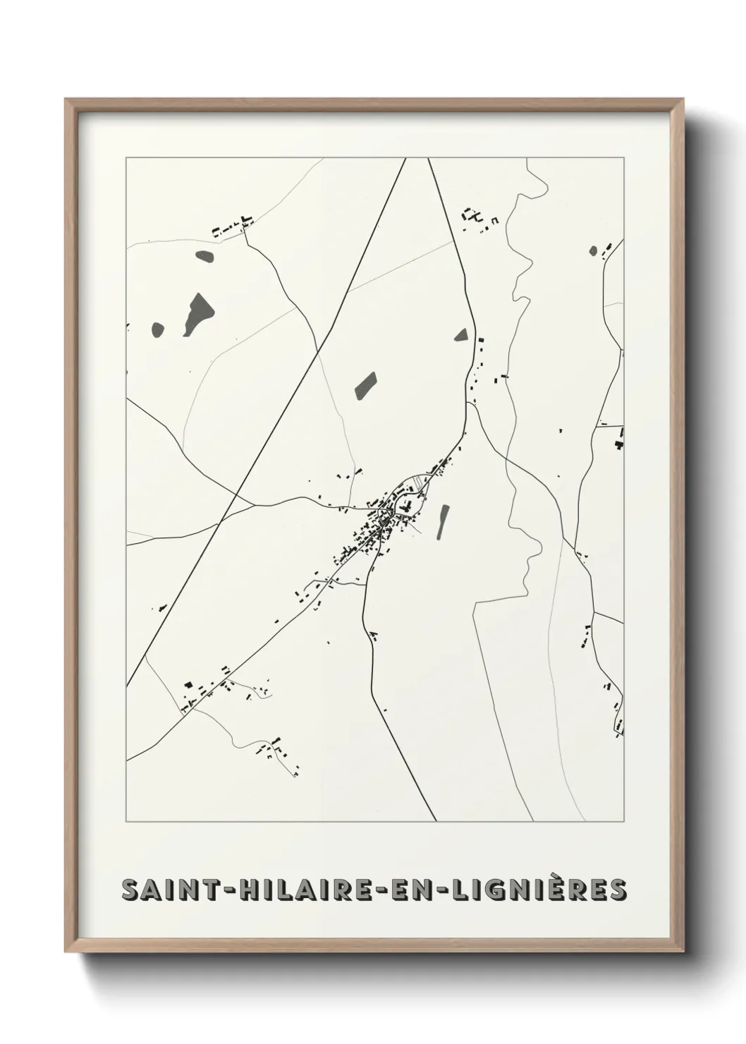 Un poster carteSaint-Hilaire-en-Lignières