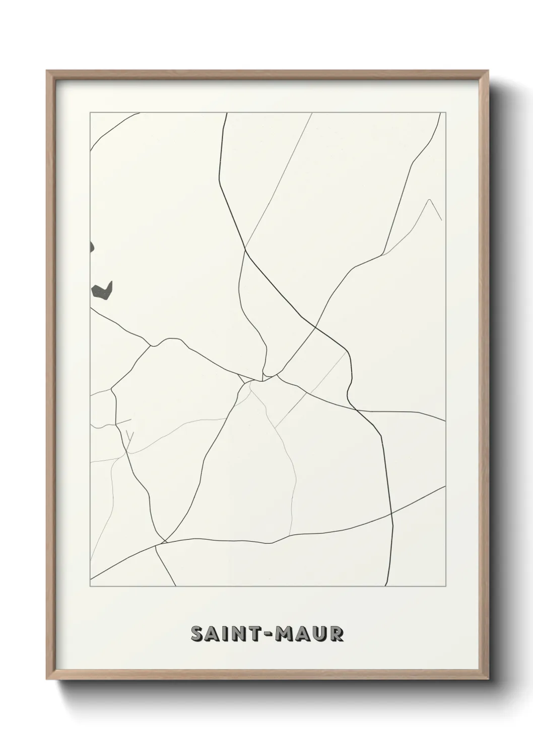 Une affiche de carte sur Saint-Maur