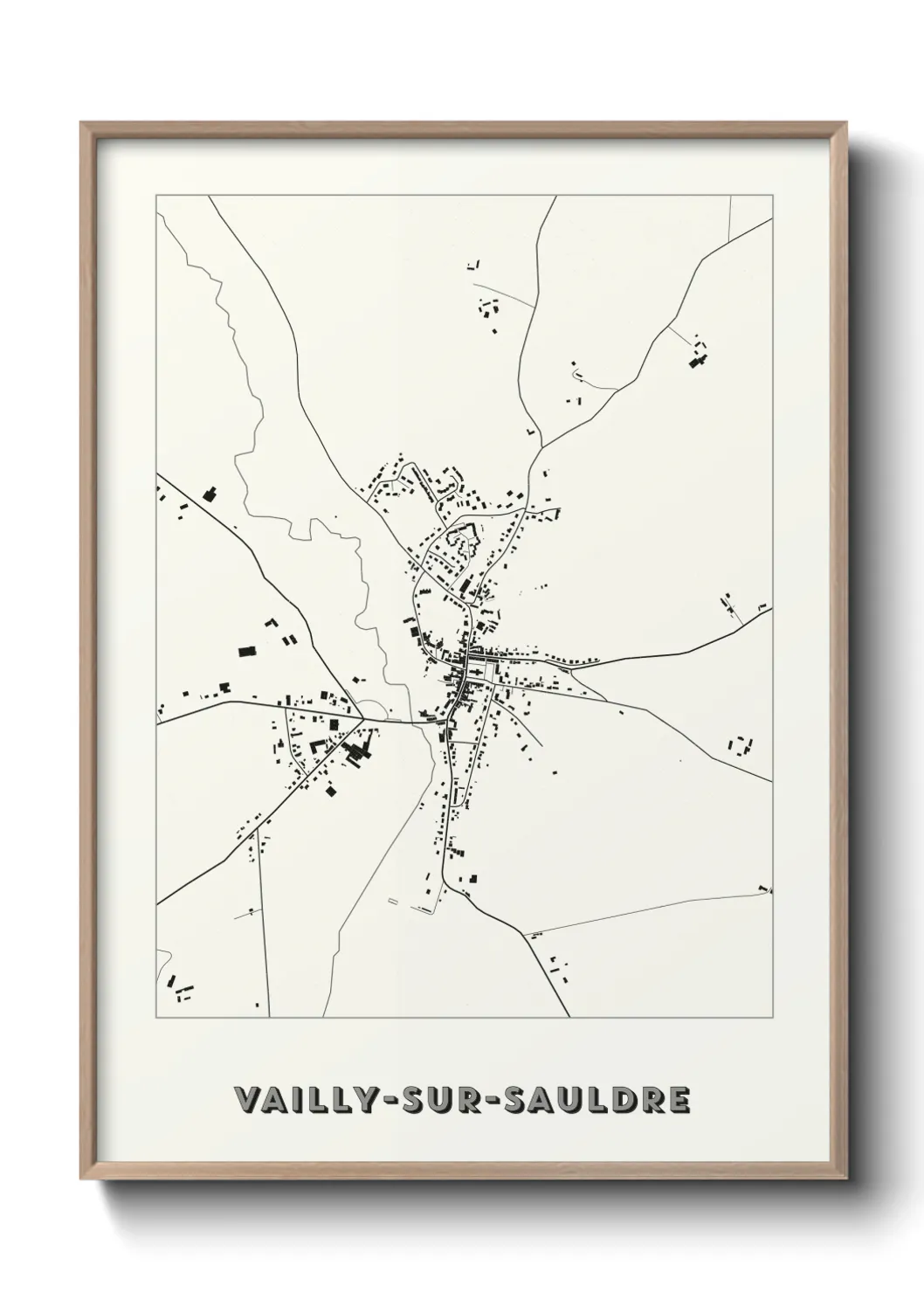 Un poster carteVailly-sur-Sauldre