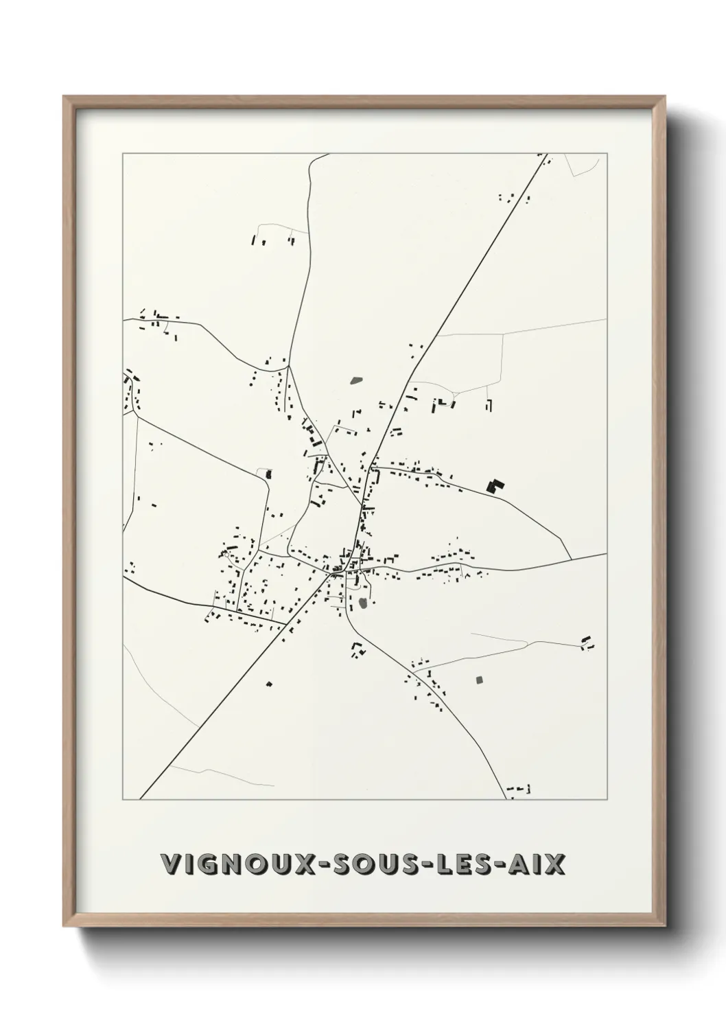 Une affiche de carte sur Vignoux-sous-les-Aix