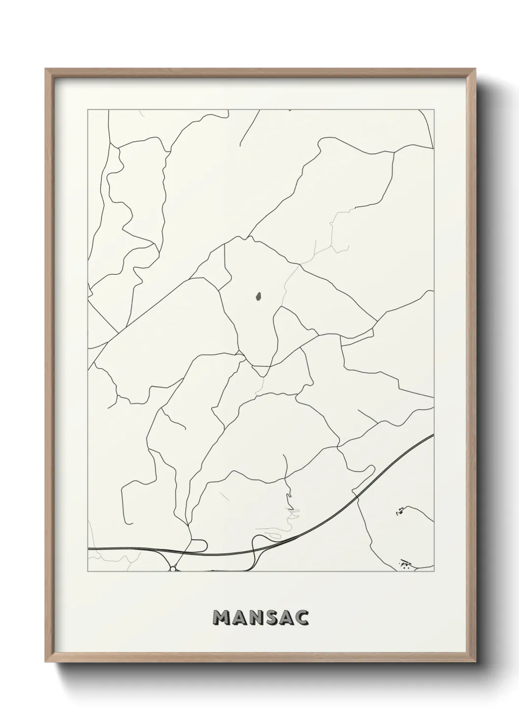 Une affiche de carte sur Mansac