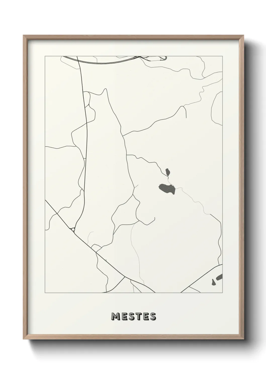 Une affiche de carte sur Mestes