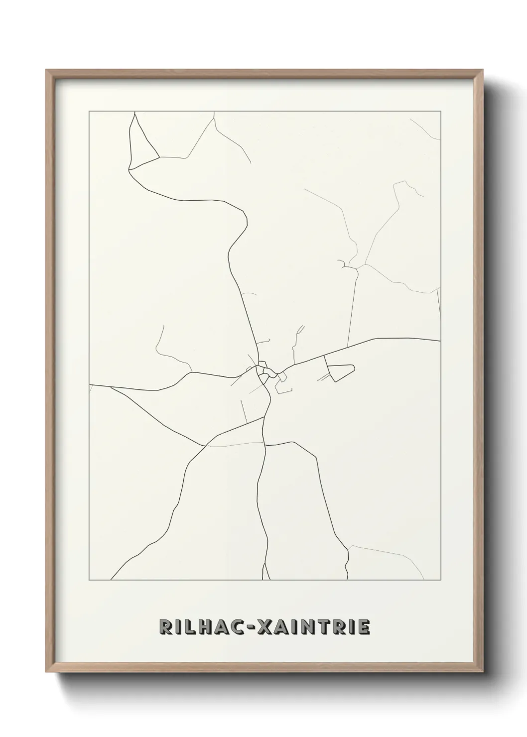 Une affiche de carte sur Rilhac-Xaintrie