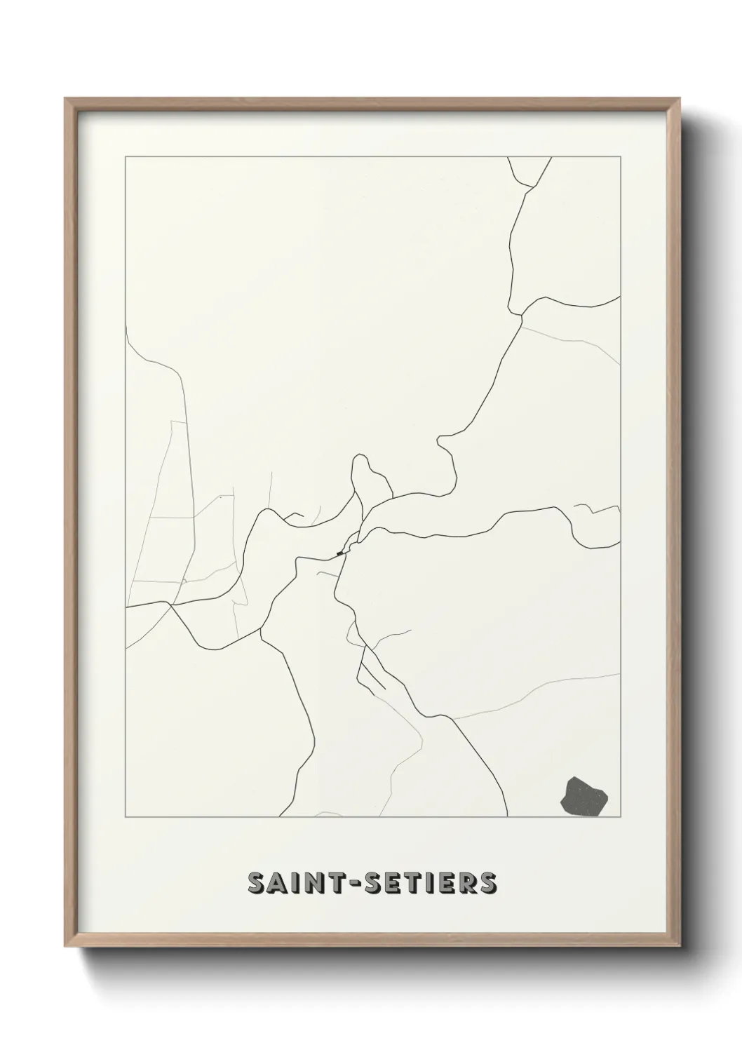 Une affiche de carte sur Saint-Setiers