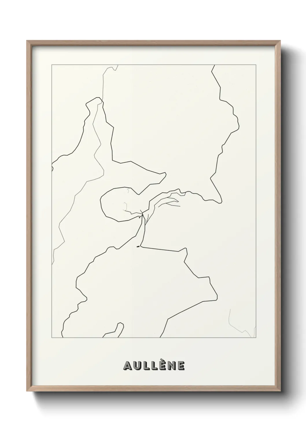 Une affiche de carte sur Aullène