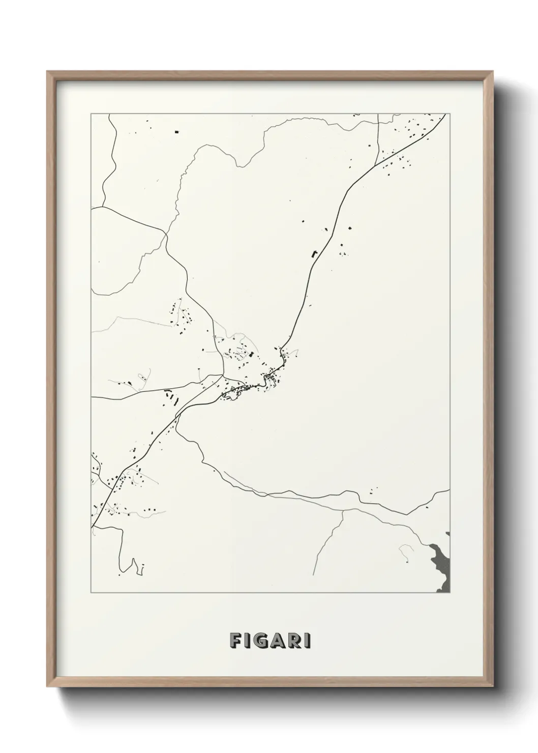 Une affiche de carte sur Figari