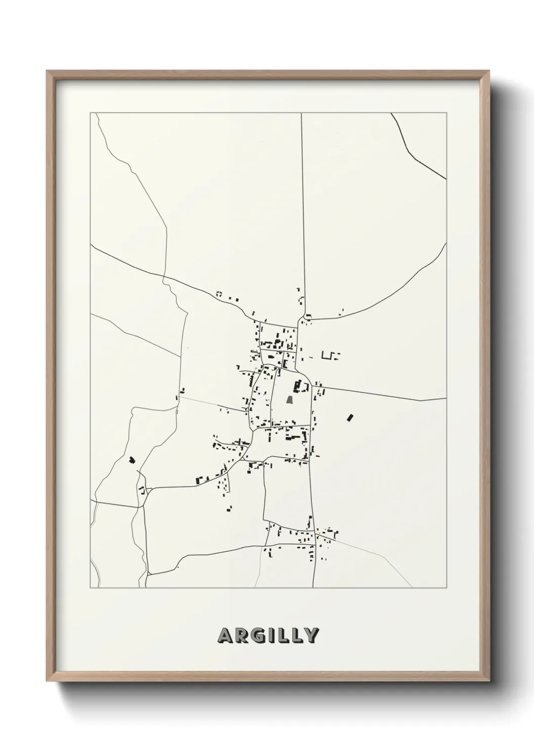Une affiche de carte sur Argilly