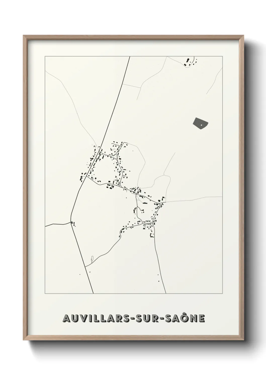 Une affiche de carte sur Auvillars-sur-Saône