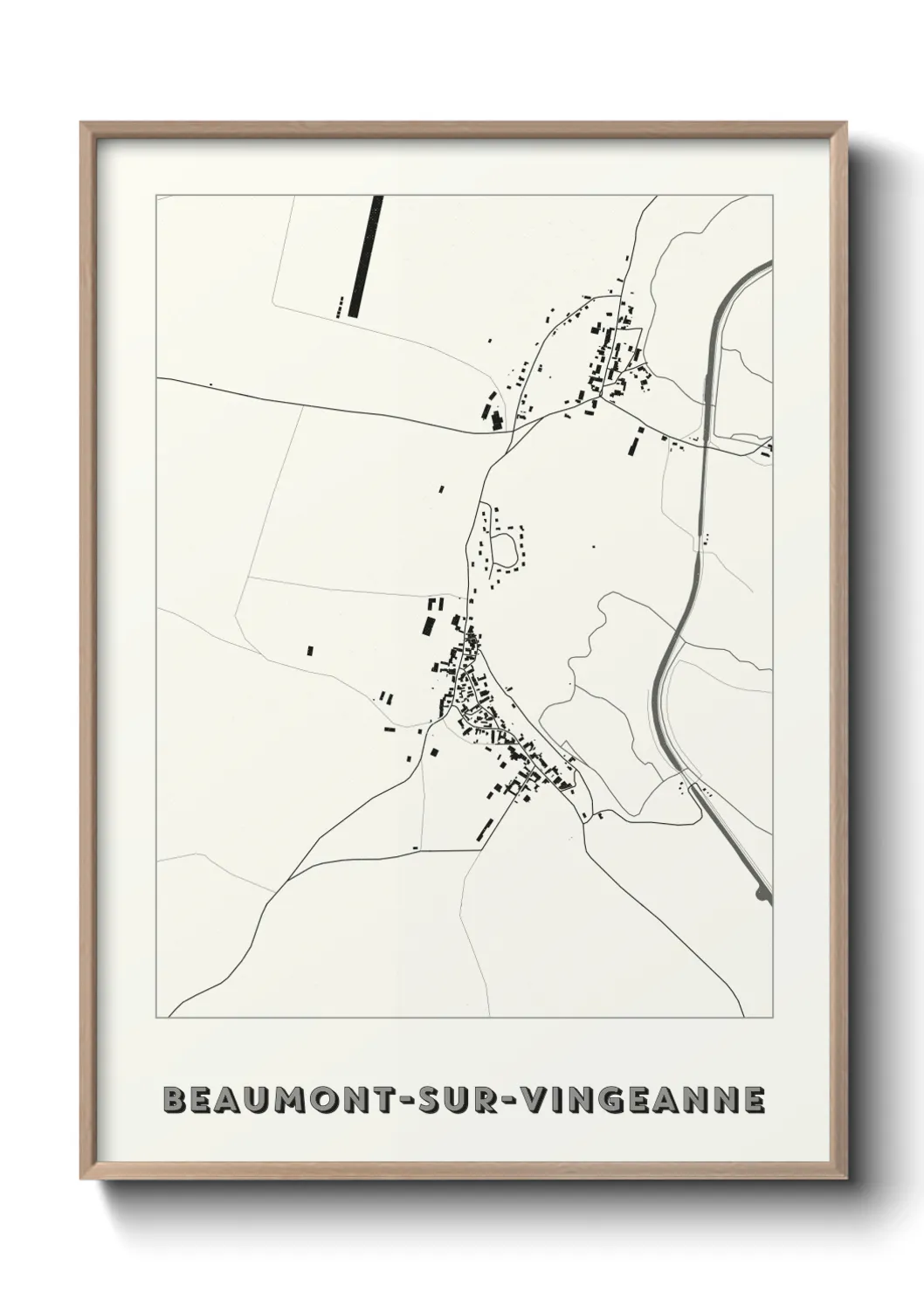 Une affiche de carte sur Beaumont-sur-Vingeanne