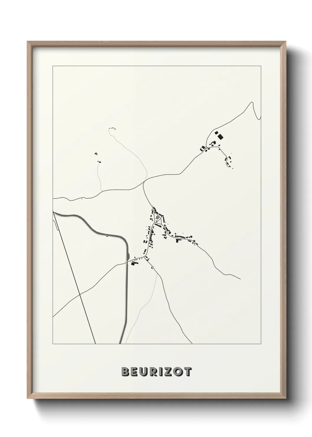 Une affiche de carte sur Beurizot