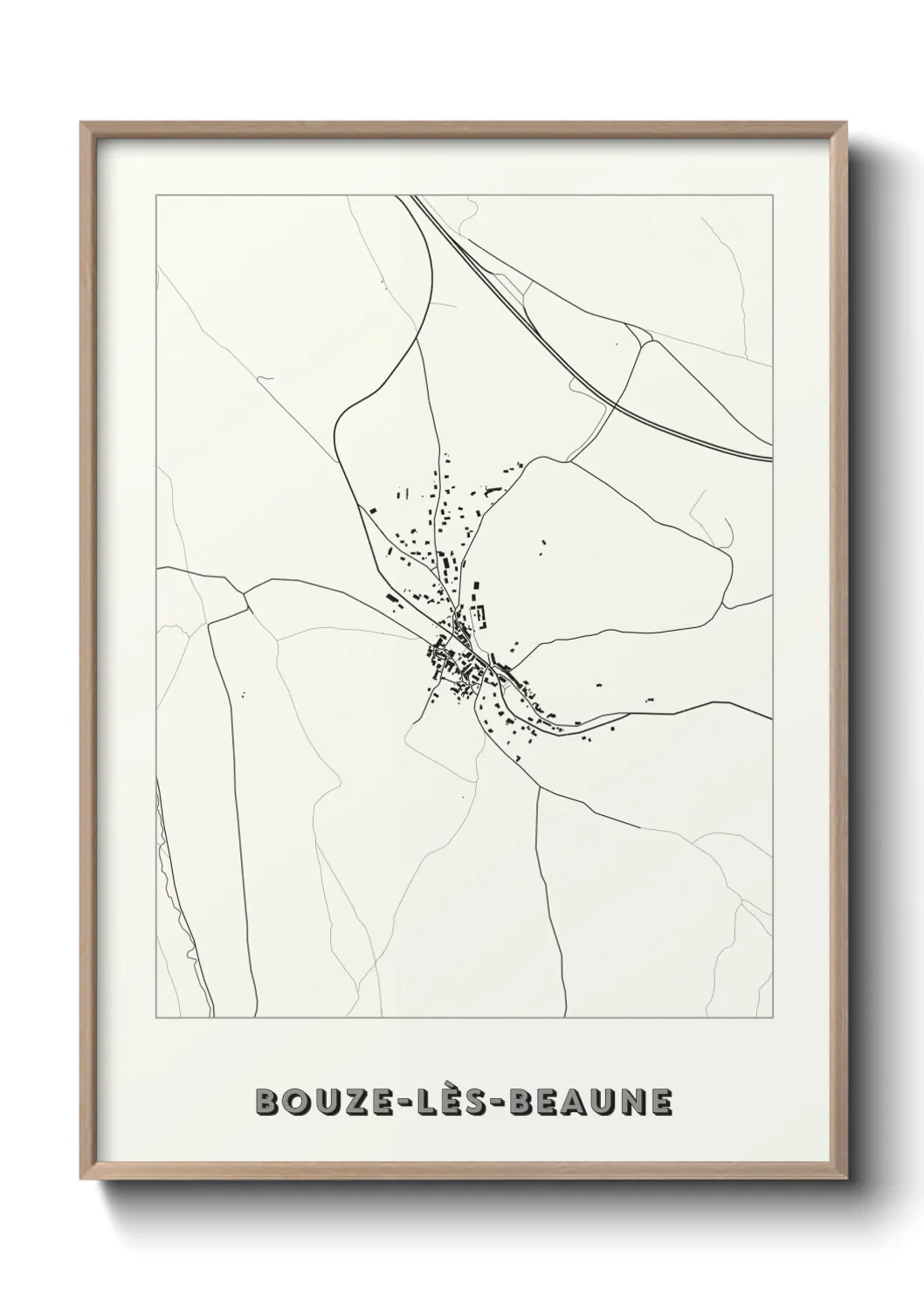 Une affiche de carte sur Bouze-lès-Beaune