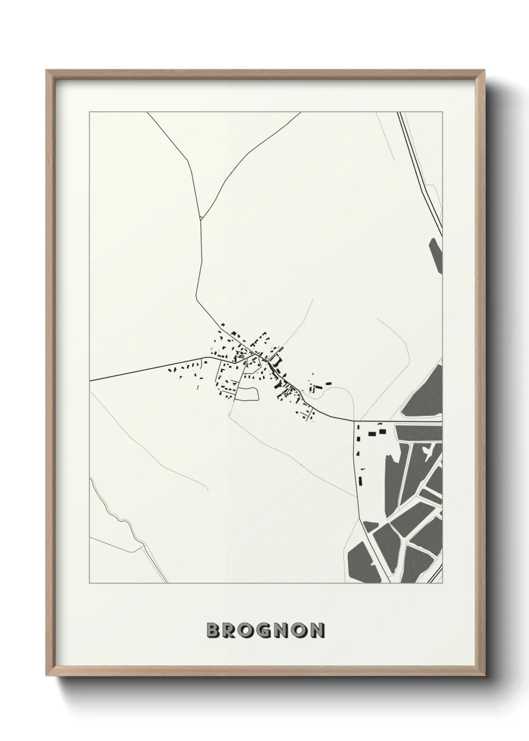 Une affiche de carte sur Brognon