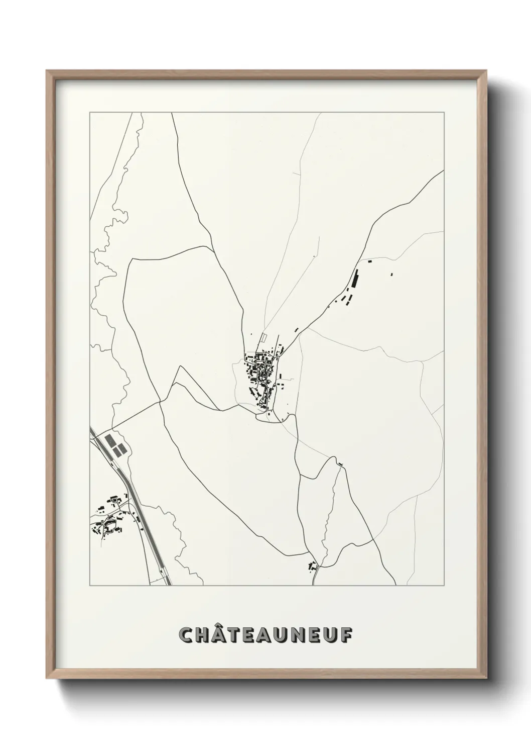 Un poster carteChâteauneuf