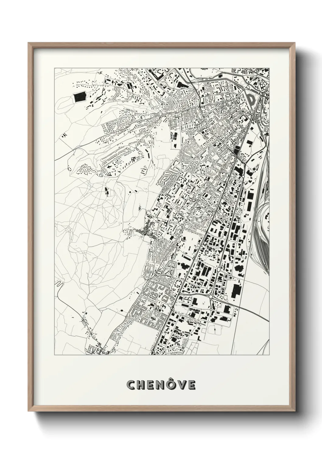 Une affiche de carte sur Chenôve