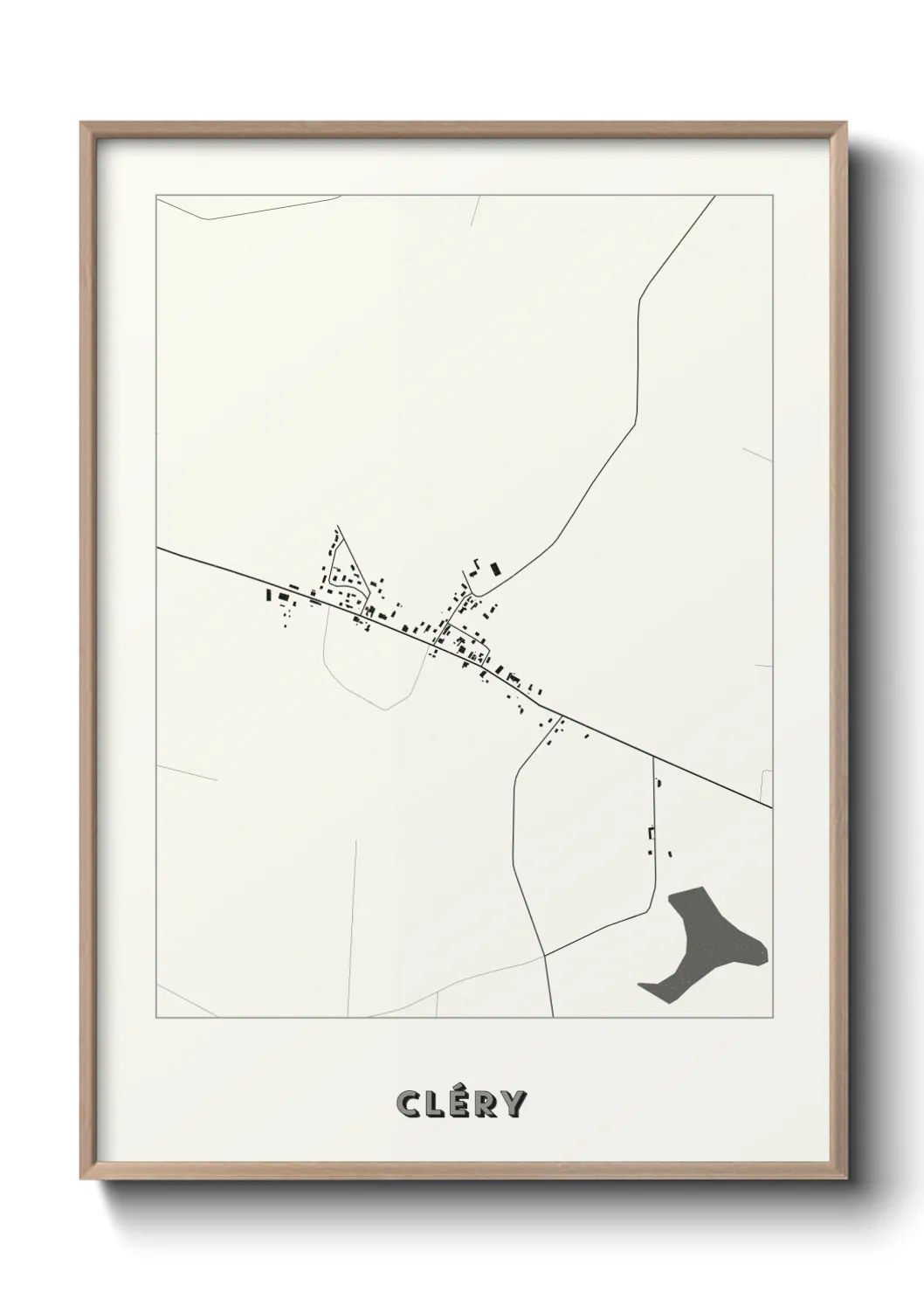 Une affiche de carte sur Cléry