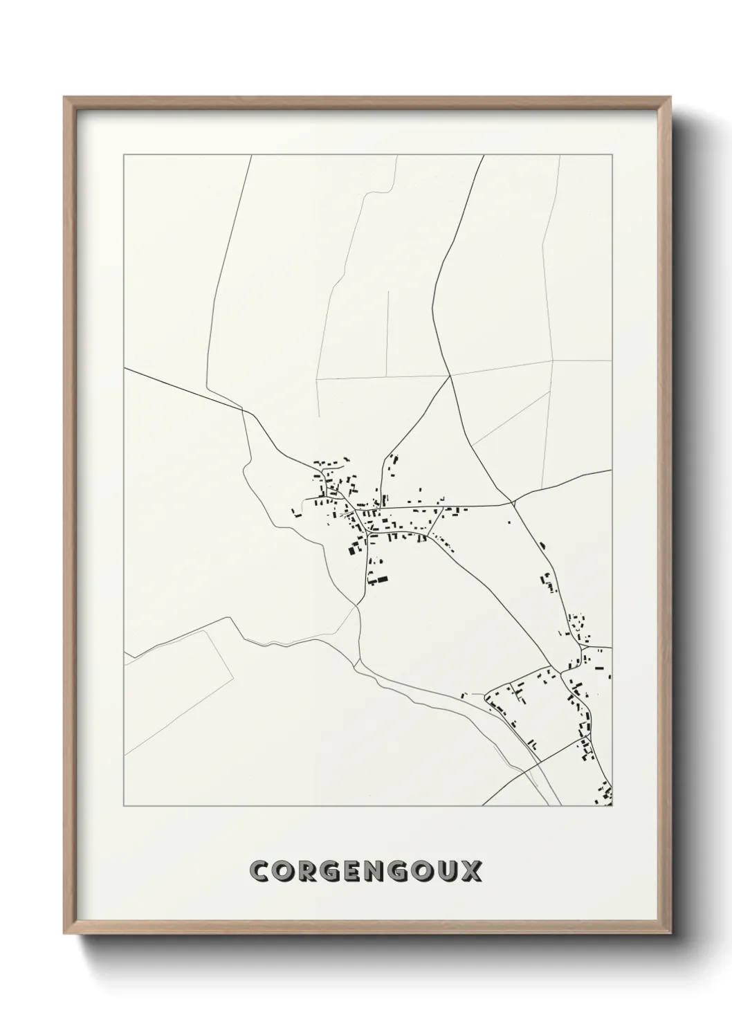 Une affiche de carte sur Corgengoux