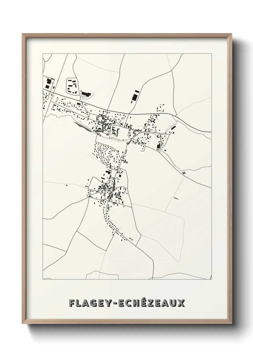 Un poster carteFlagey-Echézeaux