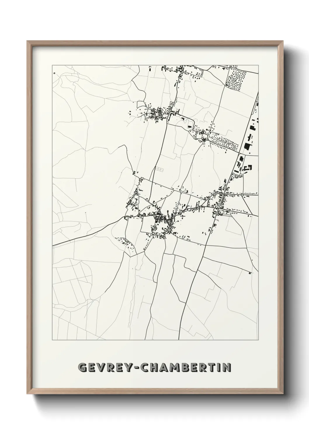 Un poster carteGevrey-Chambertin
