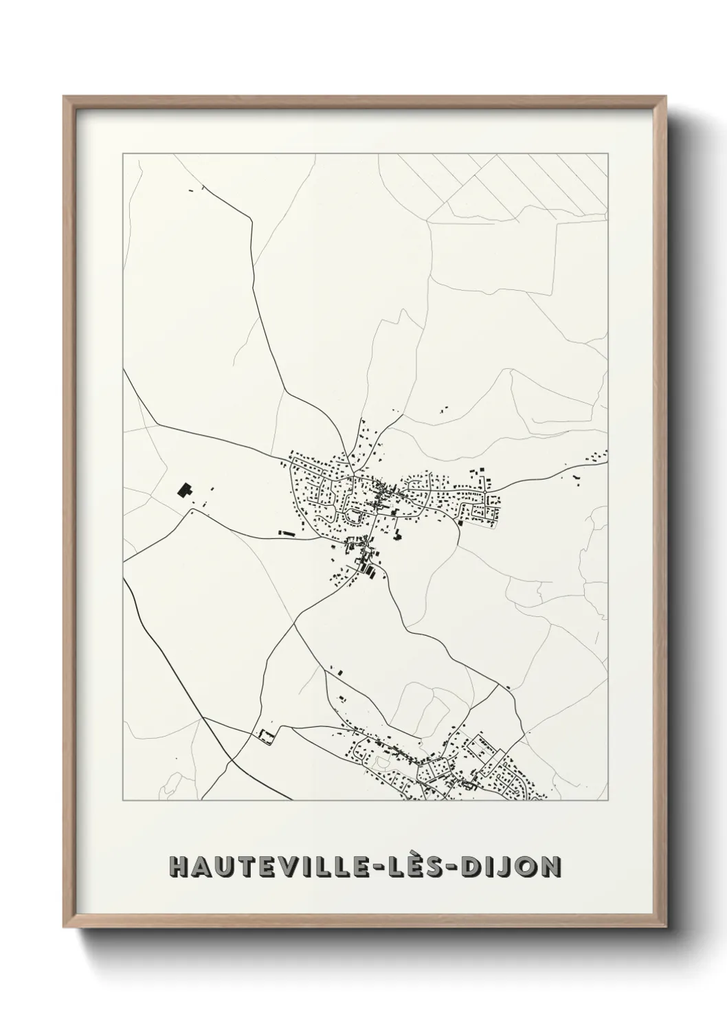 Une affiche de carte sur Hauteville-lès-Dijon
