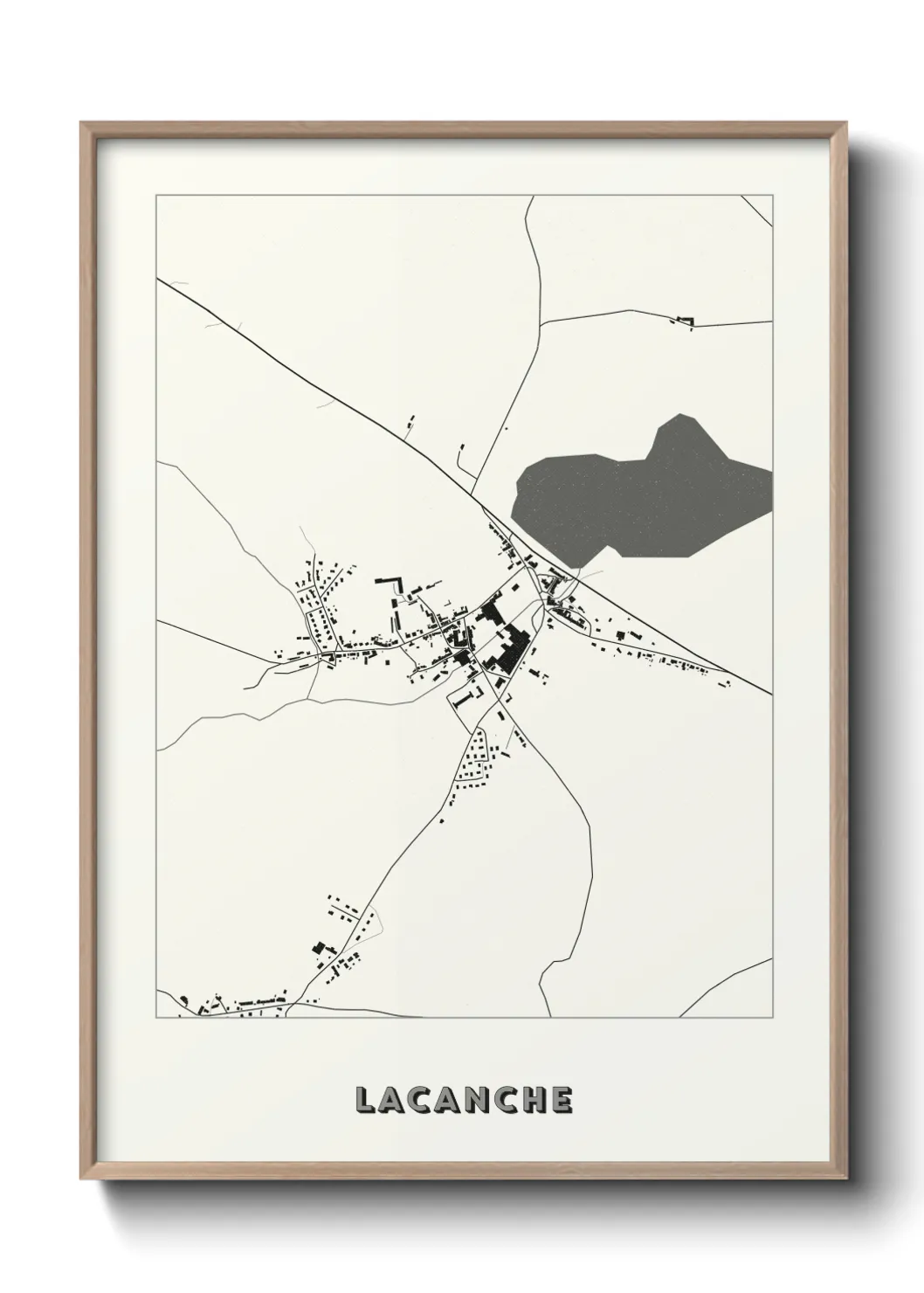 Une affiche de carte sur Lacanche