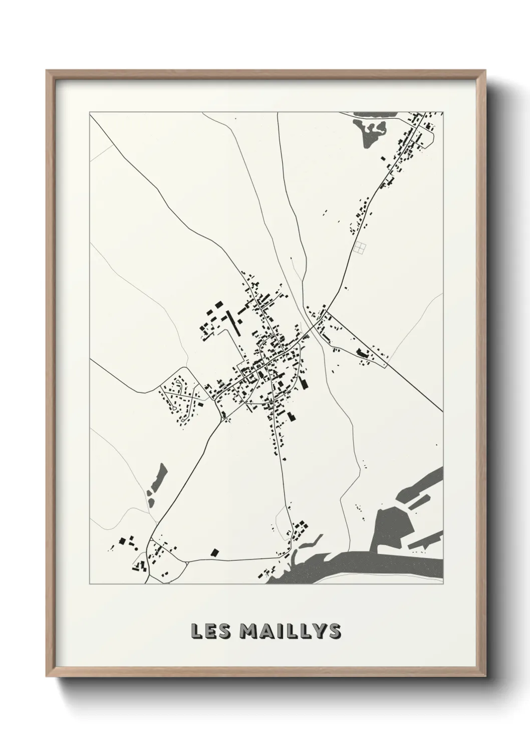Une affiche de carte sur Les Maillys