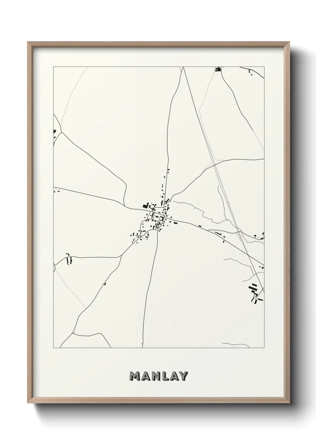 Une affiche de carte sur Manlay