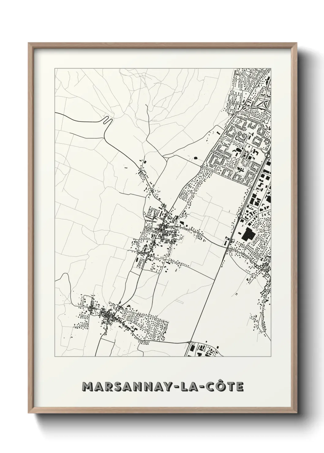 Une affiche de carte sur Marsannay-la-Côte