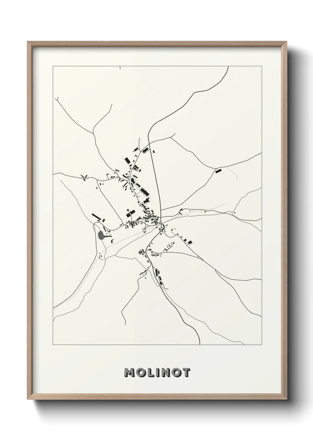 Une affiche de carte sur Molinot
