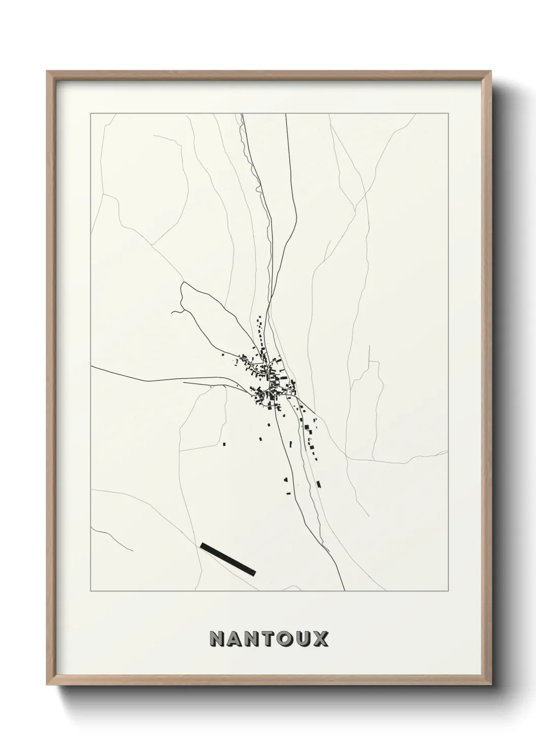 Une affiche de carte sur Nantoux