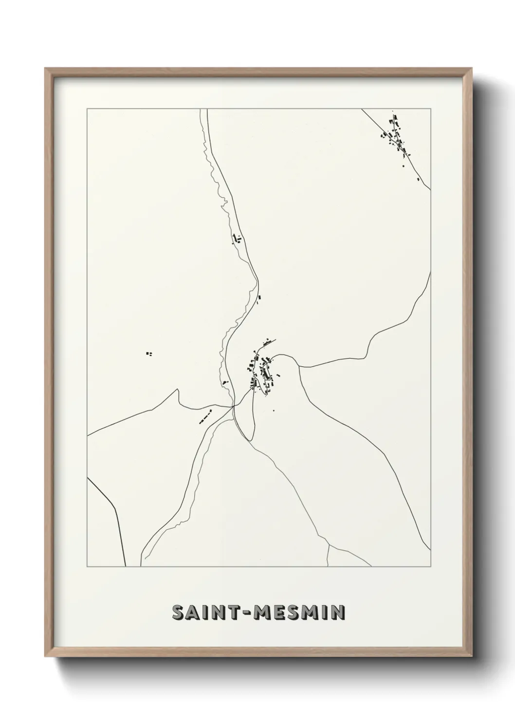 Une affiche de carte sur Saint-Mesmin