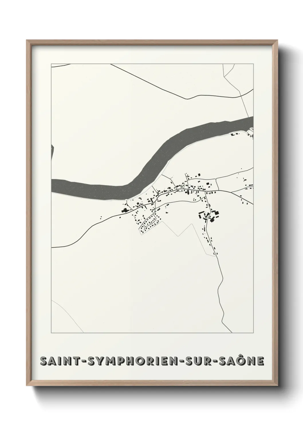 Une affiche de carte sur Saint-Symphorien-sur-Saône