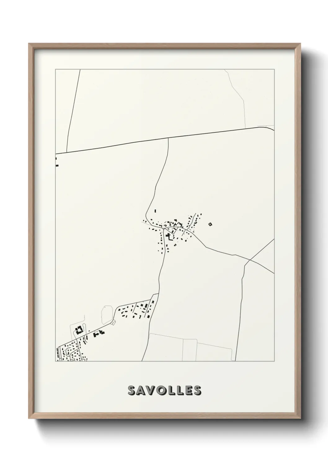 Une affiche de carte sur Savolles