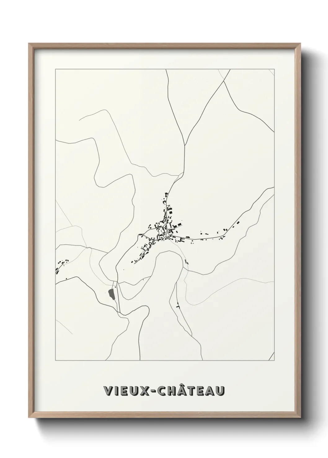 Une affiche de carte sur Vieux-Château