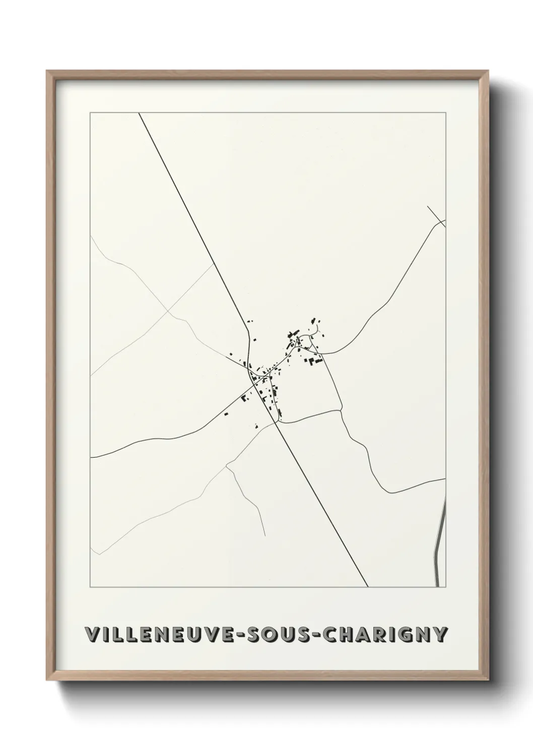 Un poster carteVilleneuve-sous-Charigny