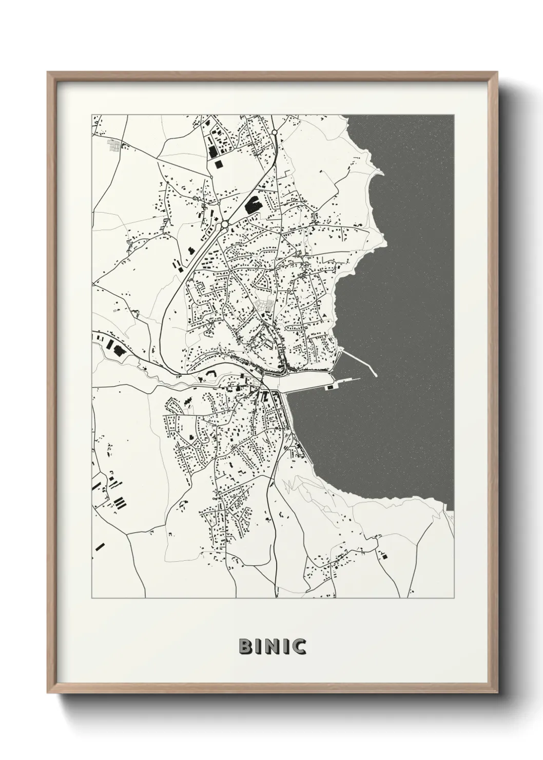 Une affiche de carte sur Binic