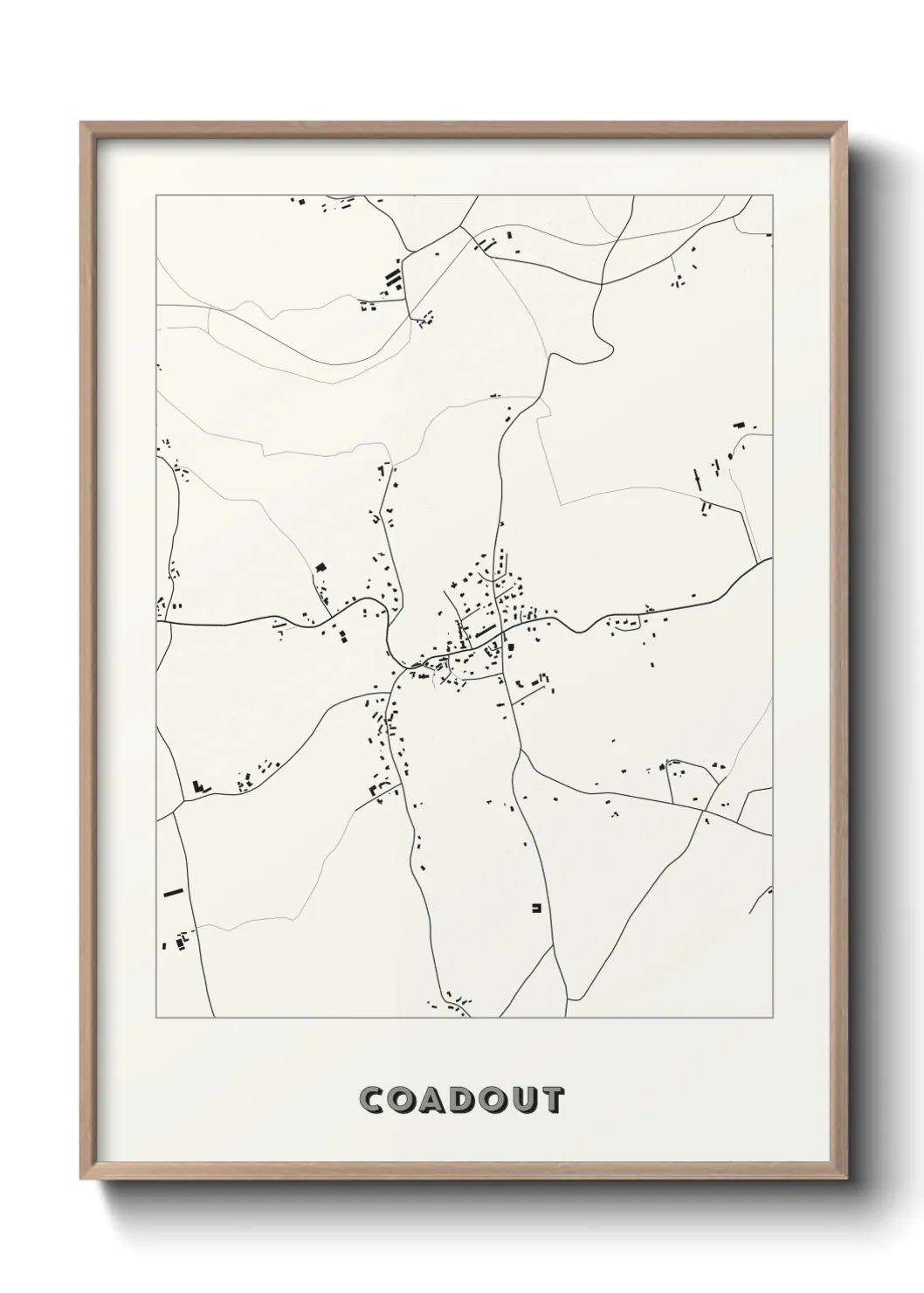 Une affiche de carte sur Coadout