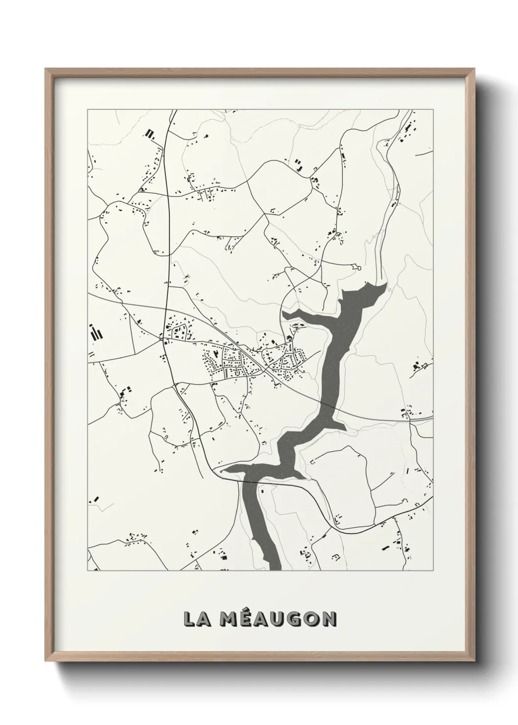 Une affiche de carte sur La Méaugon