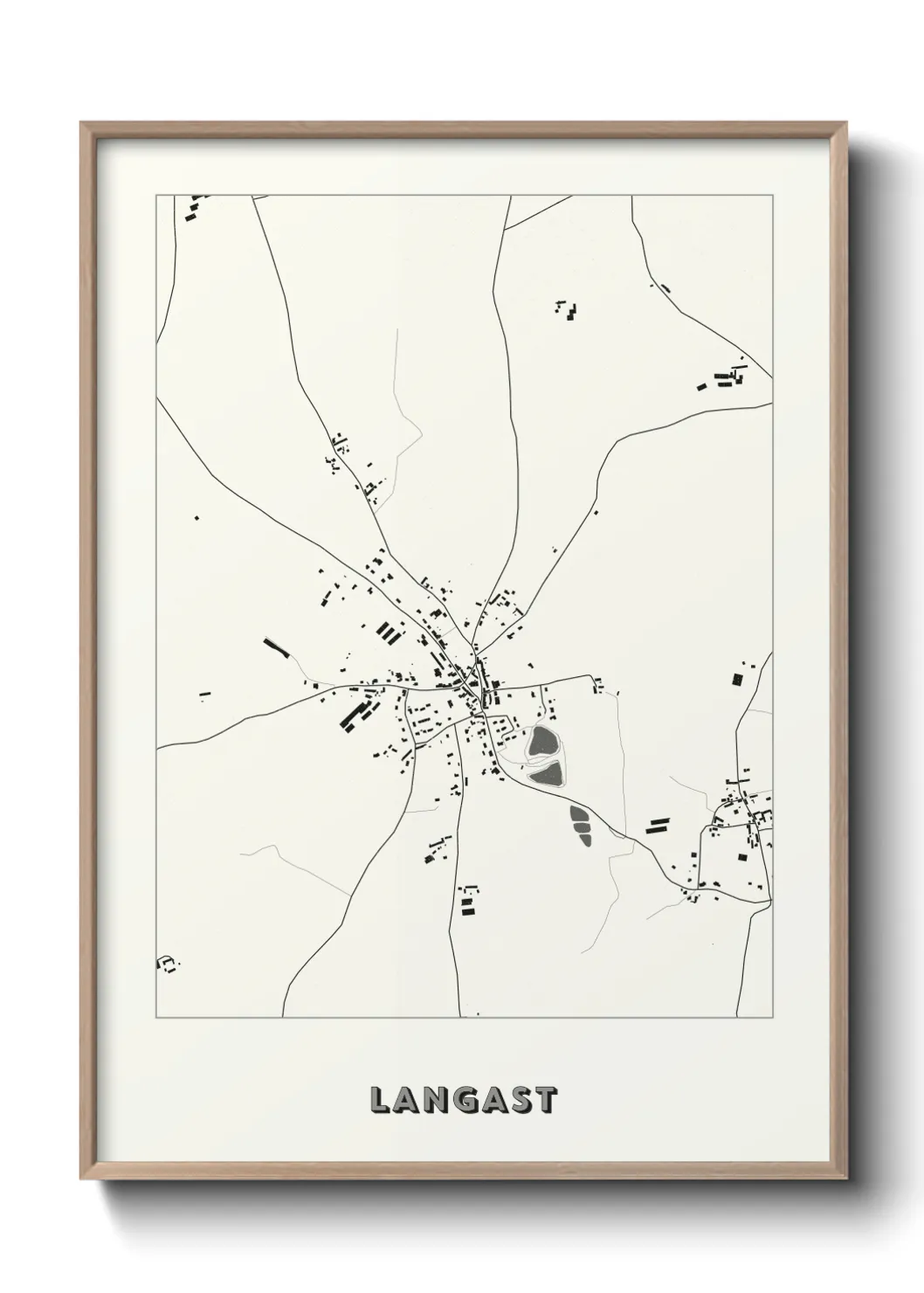 Une affiche de carte sur Langast