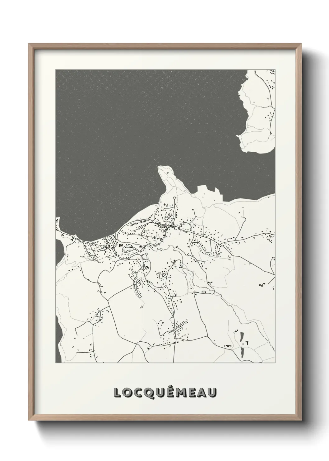 Une affiche de carte sur Locquémeau
