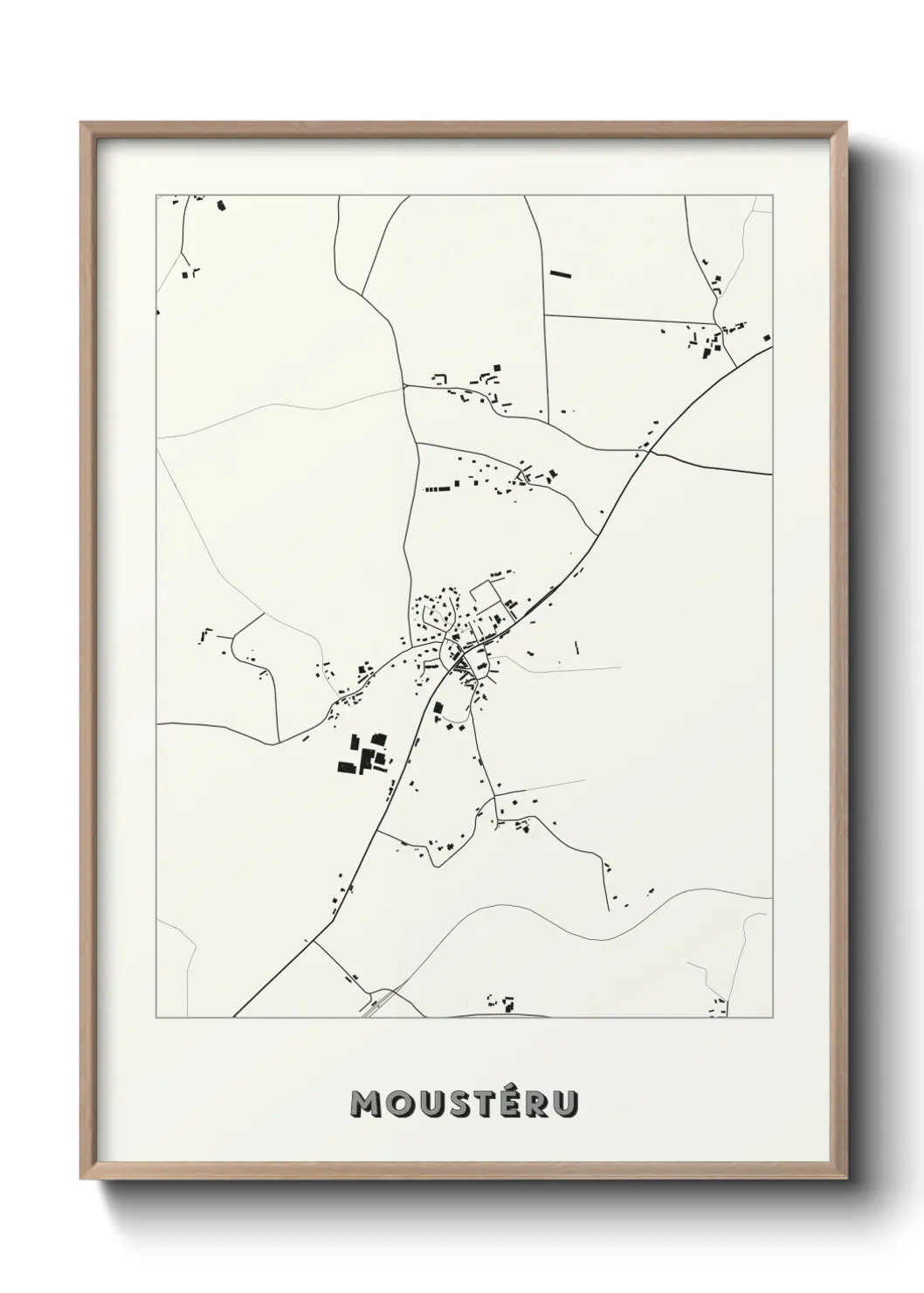 Une affiche de carte sur Moustéru