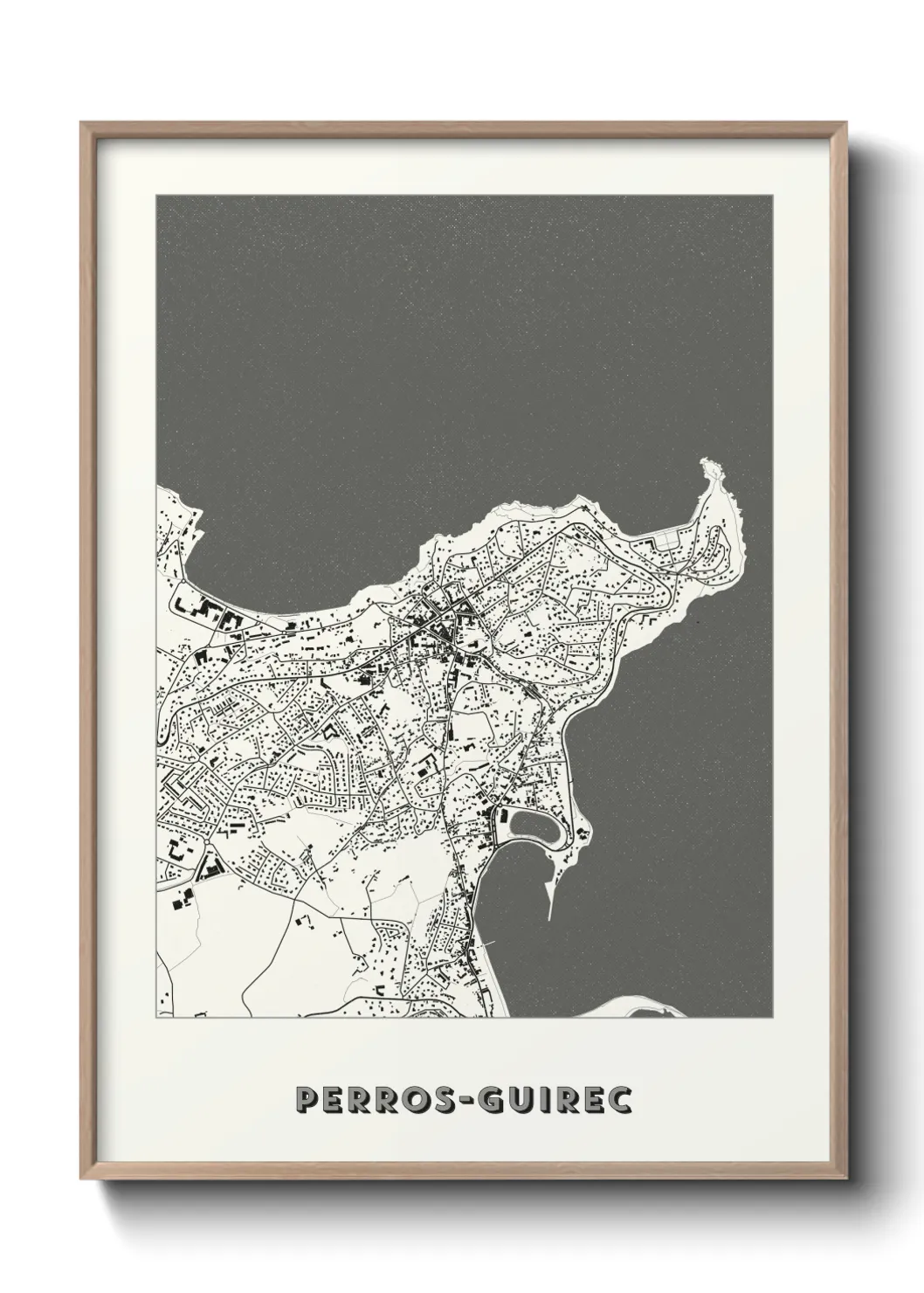 Un poster cartePerros-Guirec