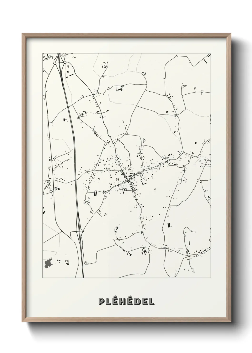 Une affiche de carte sur Pléhédel