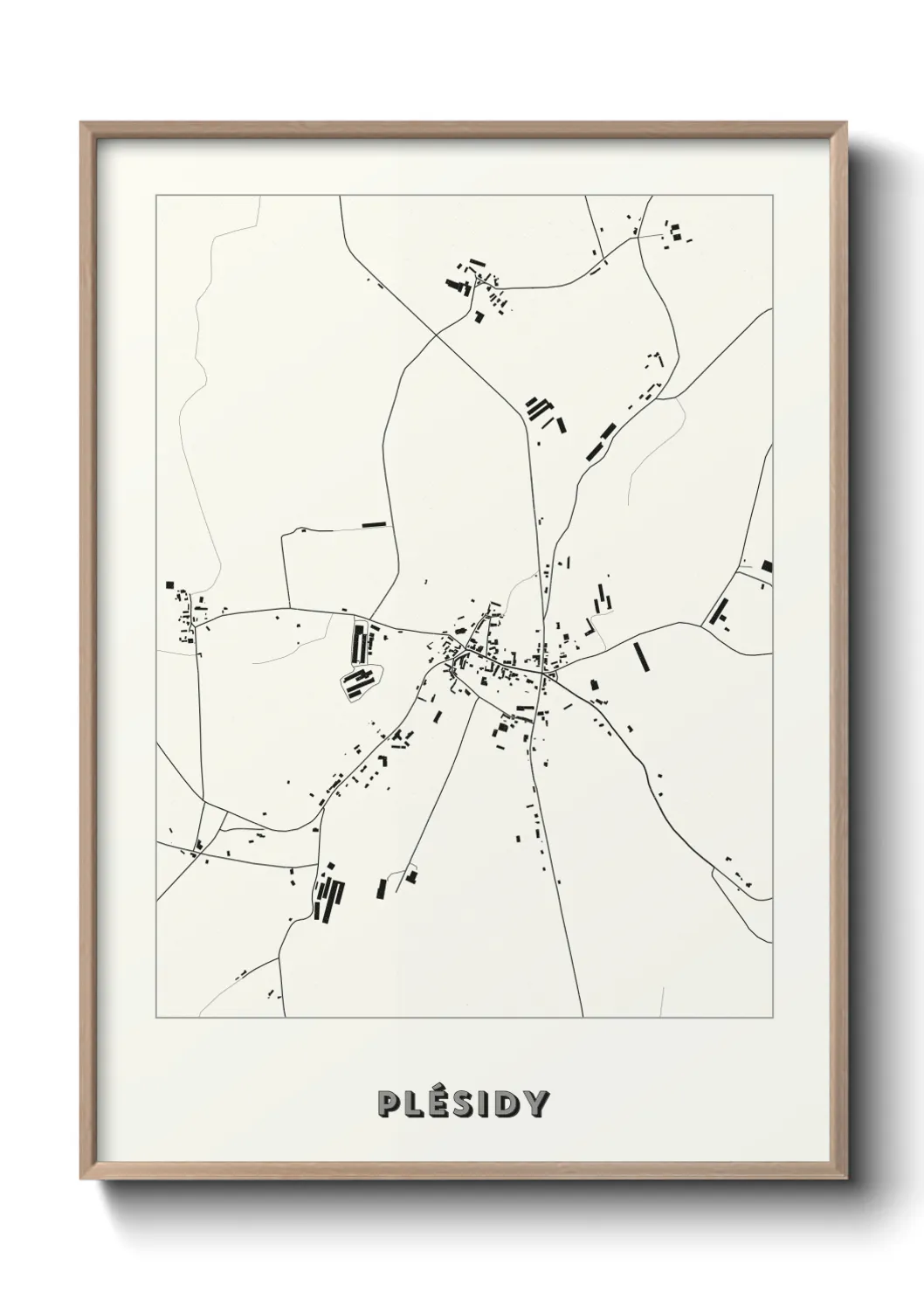 Une affiche de carte sur Plésidy