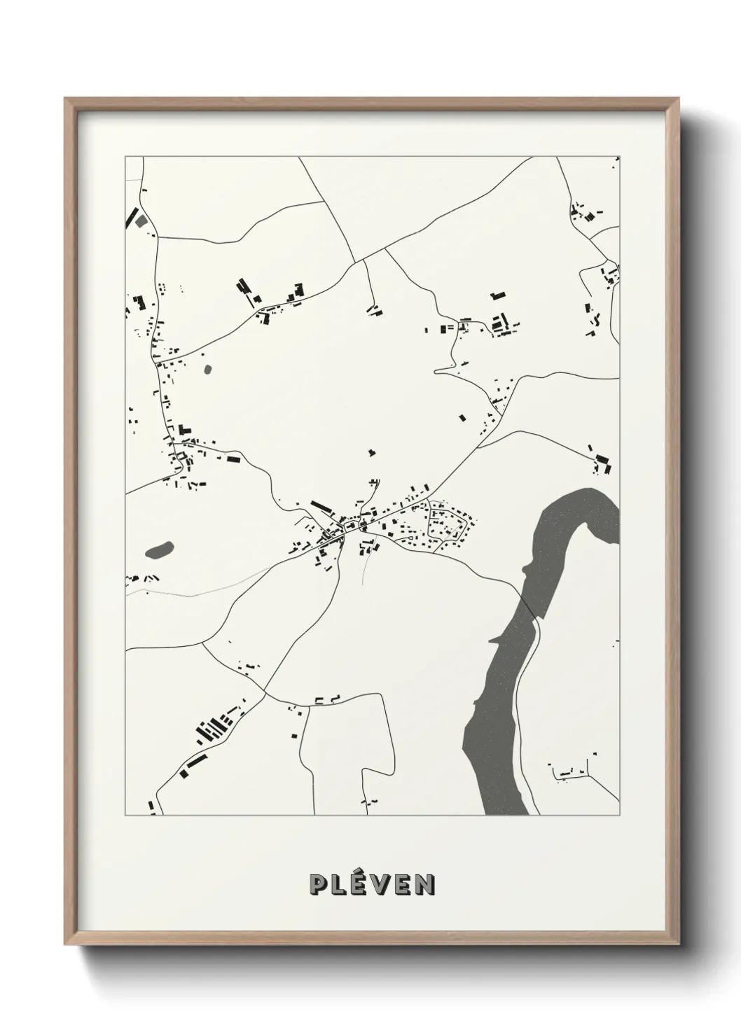 Une affiche de carte sur Pléven