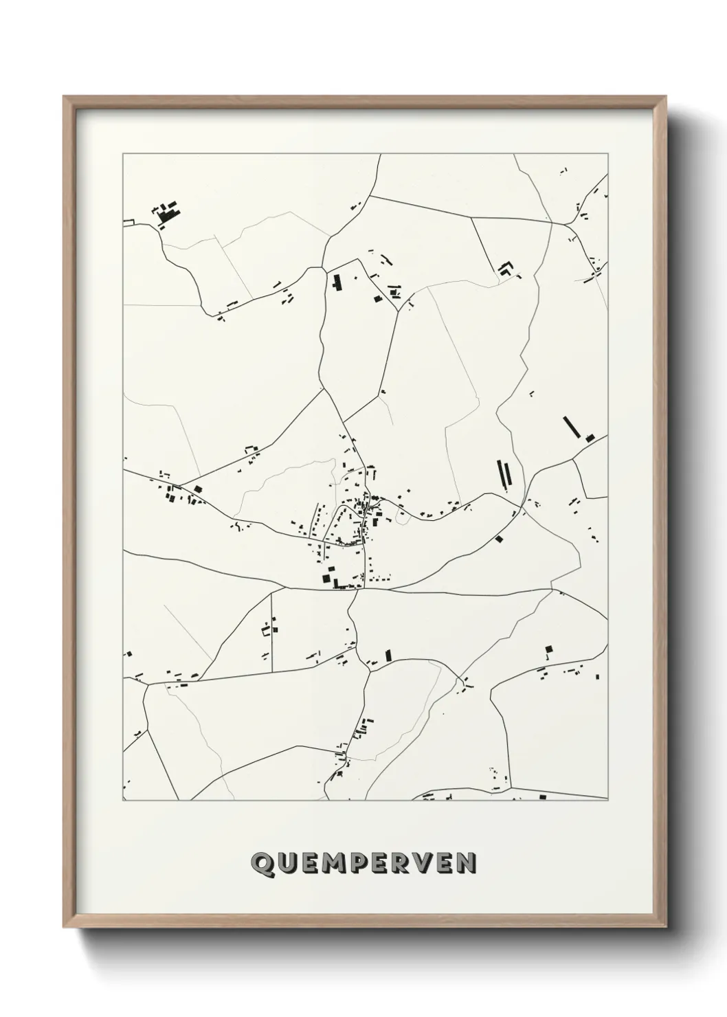 Une affiche de carte sur Quemperven