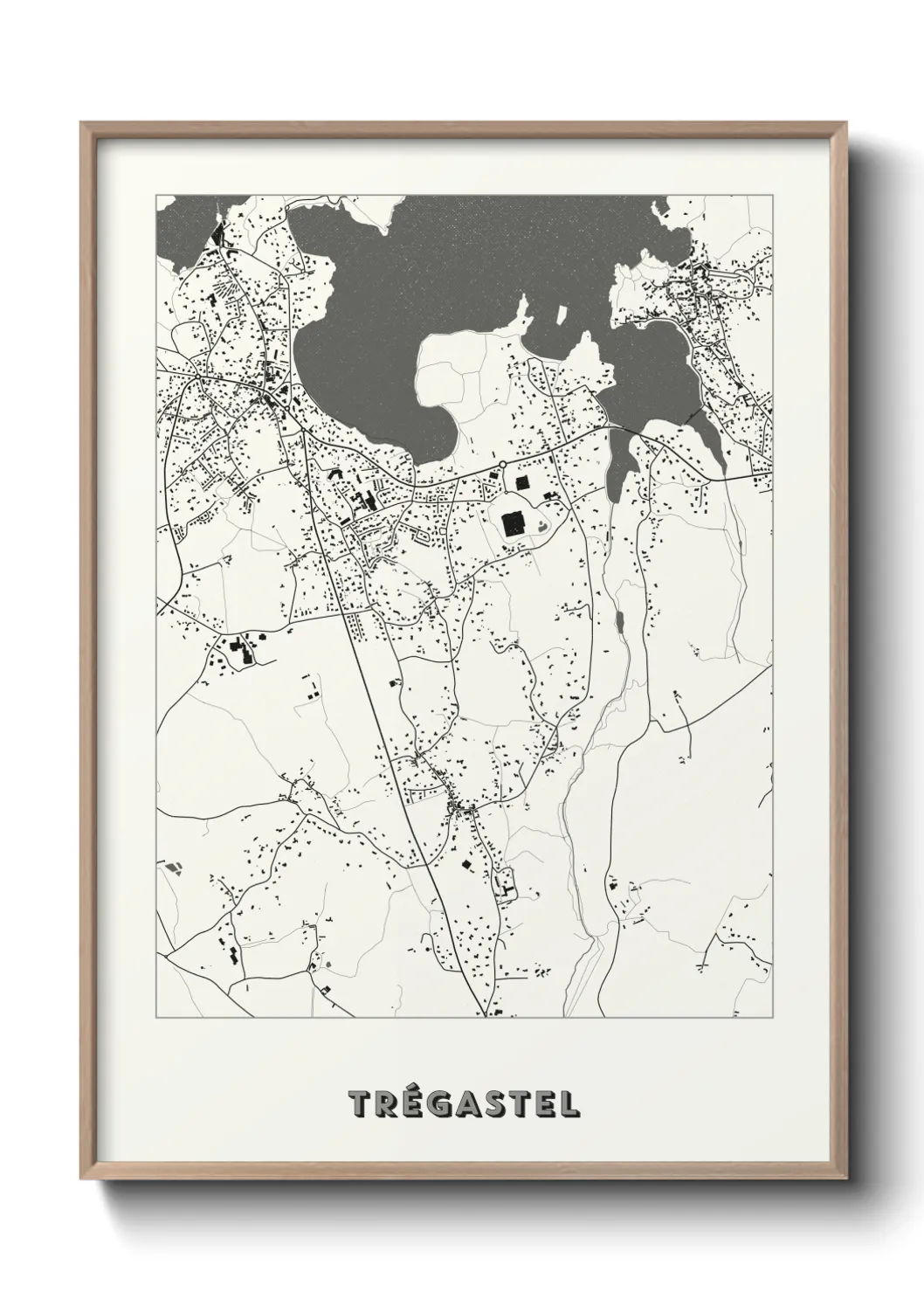 Une affiche de carte sur Trégastel