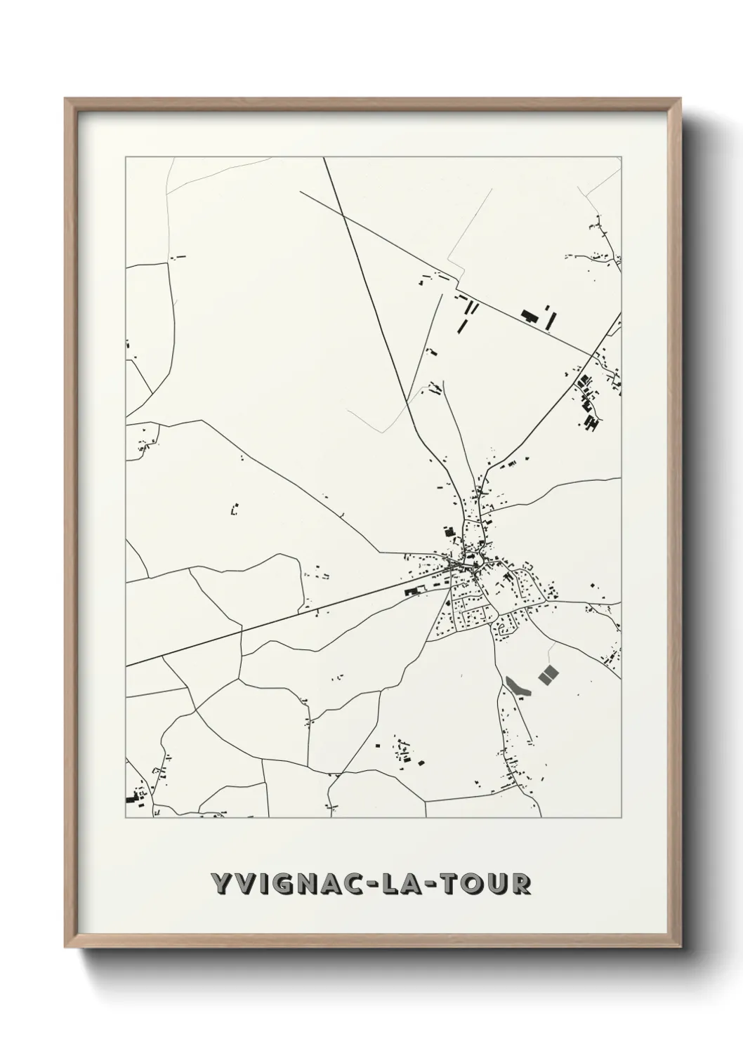 Une affiche de carte sur Yvignac-la-Tour